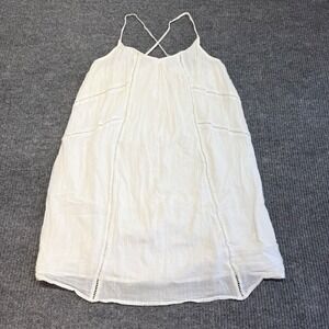 Old Navy White Sleeveless Dress Criss Cross Back Adjustable Straps Medium